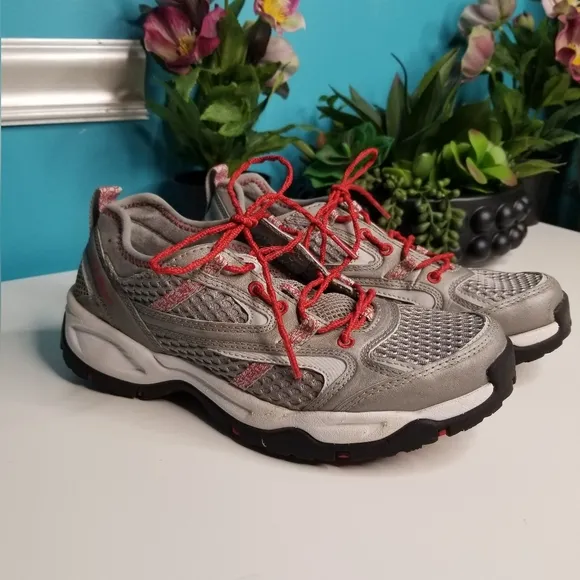 LLBean Hiking/Trail Sneakers Red Grey