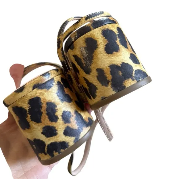 Loeffler Randall Gracie Bow Sandals In Leopard