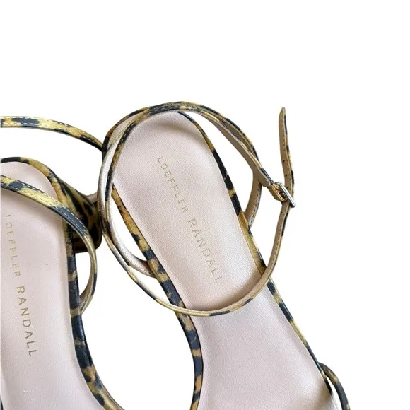 Loeffler Randall Gracie Bow Sandals In Leopard