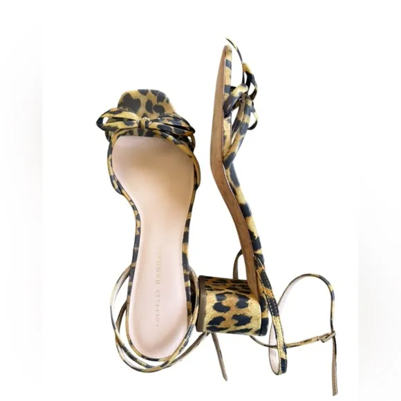 Loeffler Randall Gracie Bow Sandals In Leopard