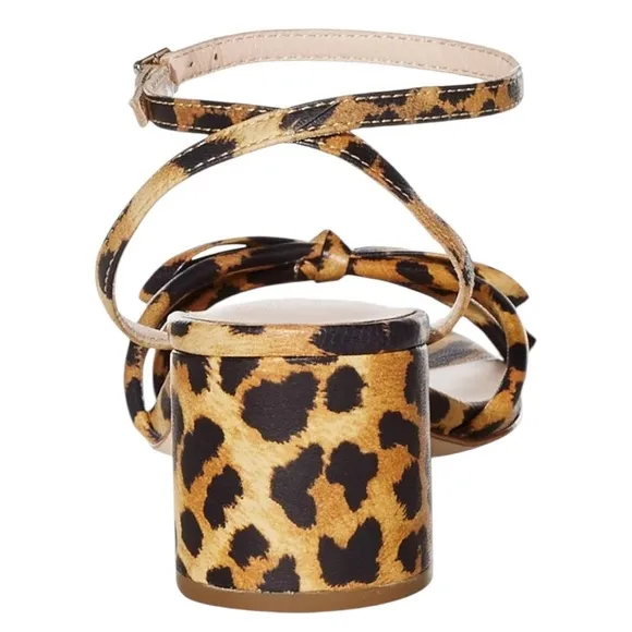 Loeffler Randall Gracie Bow Sandals In Leopard