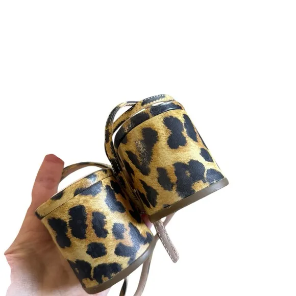 Loeffler Randall Gracie Bow Sandals In Leopard