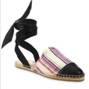 Loeffler Randall Heloise Wrap Espadrille Sandals Multicolor Sz 9