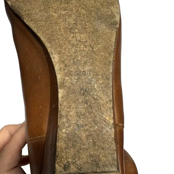 Loeffler Randall Matilde Brown Tall Wedge Boots Knee High Wester Boots Size 6.5