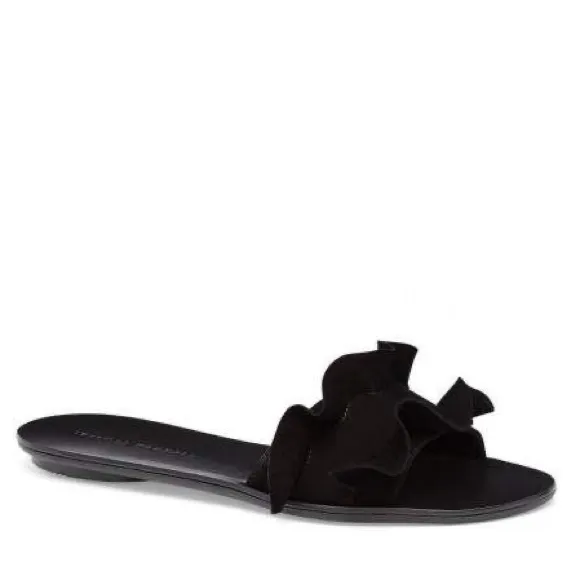 Loeffler Randall NWOT Black Birdie Ruffle Slide