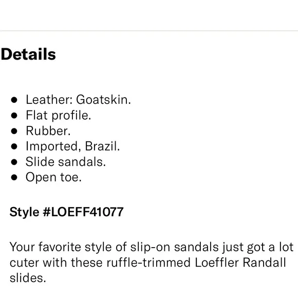 Loeffler Randall NWOT Black Birdie Ruffle Slide