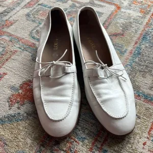Loewe white Leather Loafers - 11