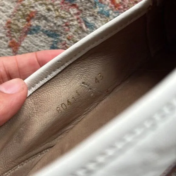 Loewe white Leather Loafers - 11