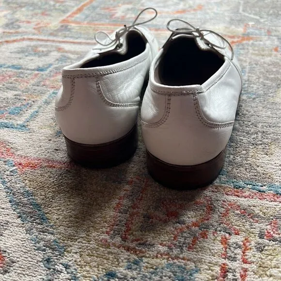 Loewe white Leather Loafers - 11