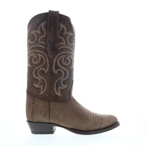 Los Altos Mens J-Toe Teju Lizard Brown Boots (NWT)