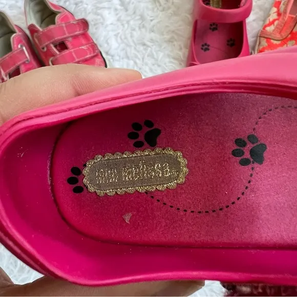 Lot of 3 Toddler Shoes Mini Melissa Cat &amp; Jack Converse Pink Floral Size 9