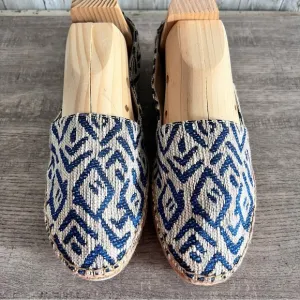 Louise Et Cie Women’s Blue White Woven Espadrilles Size 7.5