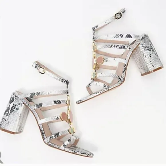 Louise et cie leather strappy heeled sandals, size 8