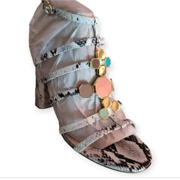 Louise et cie leather strappy heeled sandals, size 8