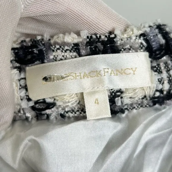 LoveShackFancy - Nate Faux Pearl-embellished Checked Tweed Mini Skirt