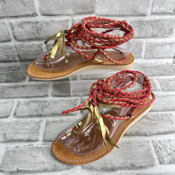 L*Space by Cocobelle Gili Women's Size 7.5 Coral Wrap Gladiator Sandals