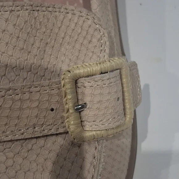 Lucky Brand Women's Tan Leather Buckle Loafer Size US 8 EU 38.5