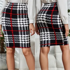 Mad About Plaid Bodycon Skirt