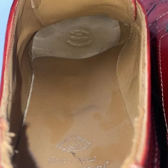 Made in Italy Fatte a Mano Men’s Red Oxfords Size 11 Shoes