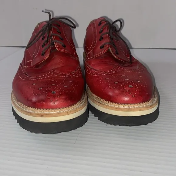Made in Italy Fatte a Mano Men’s Red Oxfords Size 11 Shoes