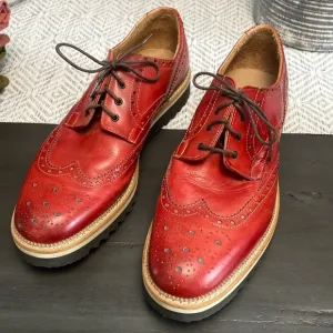 Made in Italy Fatte a Mano Men’s Red Oxfords Size 11 Shoes
