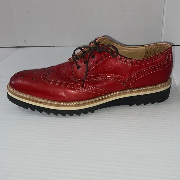 Made in Italy Fatte a Mano Men’s Red Oxfords Size 11 Shoes