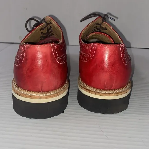 Made in Italy Fatte a Mano Men’s Red Oxfords Size 11 Shoes