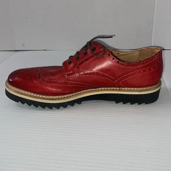 Made in Italy Fatte a Mano Men’s Red Oxfords Size 11 Shoes