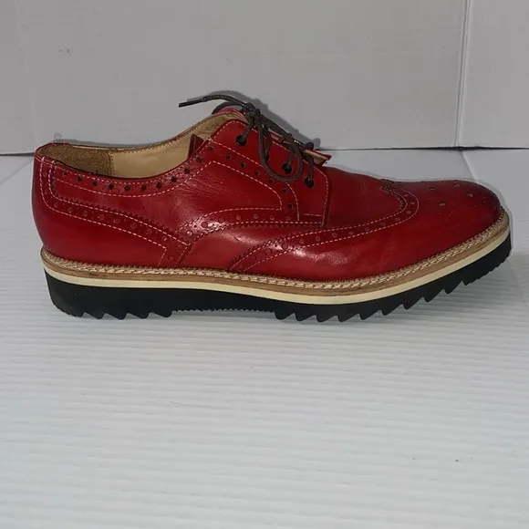 Made in Italy Fatte a Mano Men’s Red Oxfords Size 11 Shoes