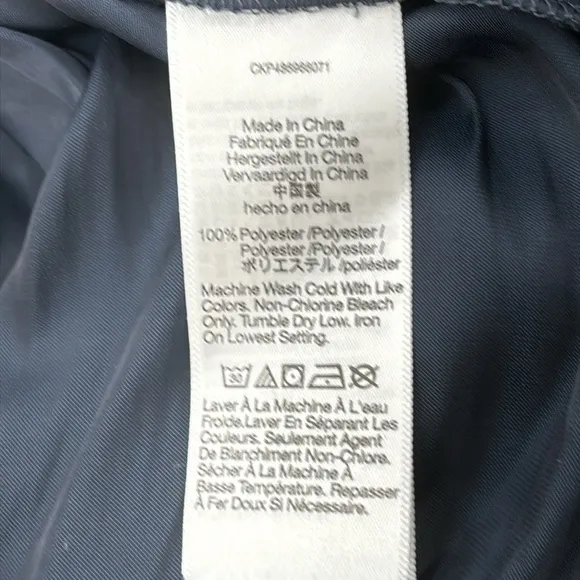 Madewell Button-Front Utility Shirtdress Satin Deep Indigo size XS NWT NR775