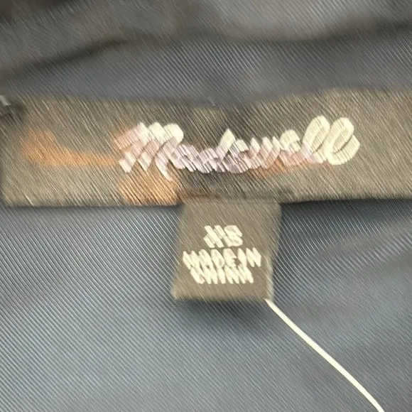 Madewell Button-Front Utility Shirtdress Satin Deep Indigo size XS NWT NR775