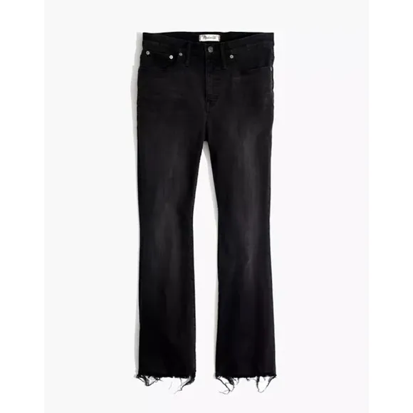 Madewell Cali Demi-Boot Jeans Berkeley Black Chewed-Hem