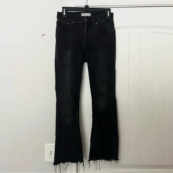 Madewell Cali Demi-Boot Jeans Berkeley Black Chewed-Hem