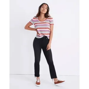 Madewell Cali Demi-Boot Jeans Berkeley Black Chewed-Hem