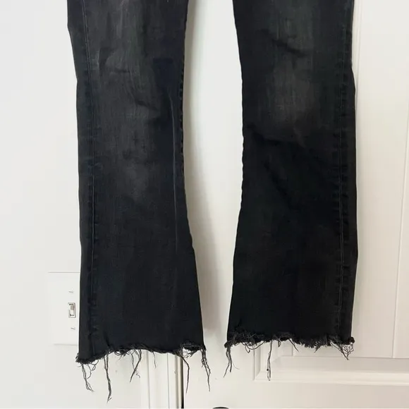 Madewell Cali Demi-Boot Jeans Berkeley Black Chewed-Hem