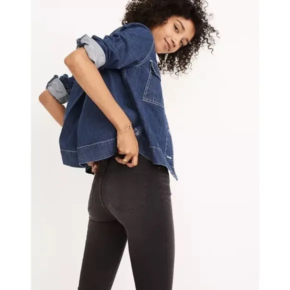 Madewell Cali Demi-Boot Jeans Berkeley Black Chewed-Hem