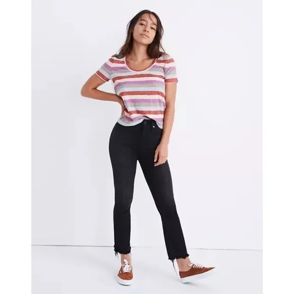 Madewell Cali Demi-Boot Jeans Berkeley Black Chewed-Hem