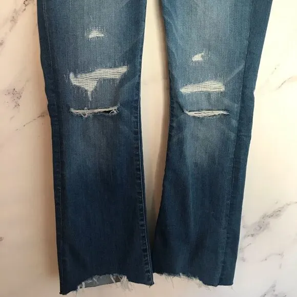 Madewell Cali Demi boot Jeans Bronson Button fly