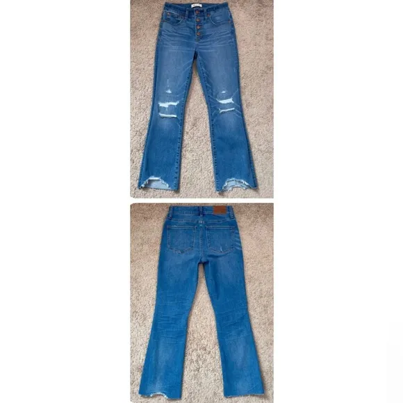 Madewell Cali Demi-Boot Jeans Bronson Wash: Button-Front Edition J0512, Size 25