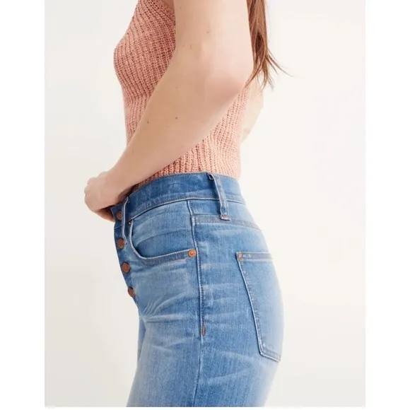 Madewell Cali Demi-Boot Jeans Bronson Wash: Button-Front Edition J0512, Size 25