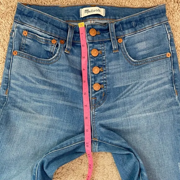 Madewell Cali Demi-Boot Jeans Bronson Wash: Button-Front Edition J0512, Size 25