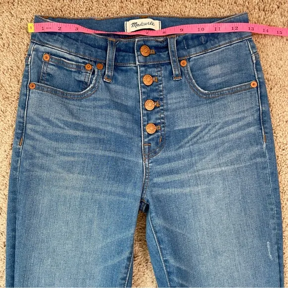 Madewell Cali Demi-Boot Jeans Bronson Wash: Button-Front Edition J0512, Size 25
