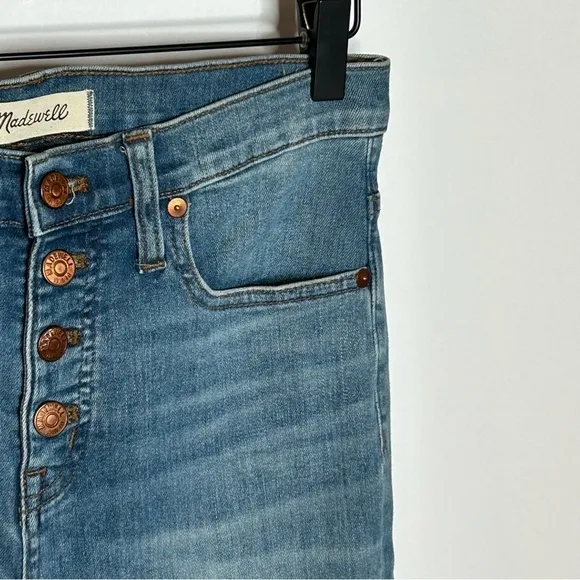 Madewell Cali Demi-Boot Jeans in Bess Wash: Button-Front Edition Size 26