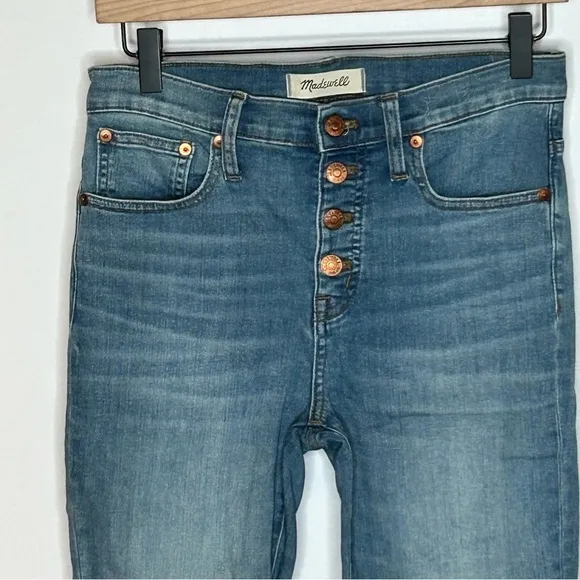 Madewell Cali Demi-Boot Jeans in Bess Wash: Button-Front Edition Size 26