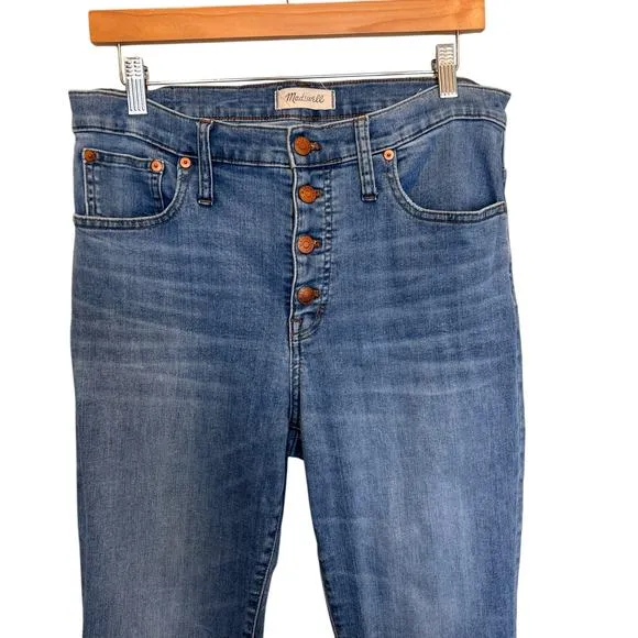 Madewell Cali Demi-Boot Jeans in Bess Wash: Button-Front Edition Women's 30
