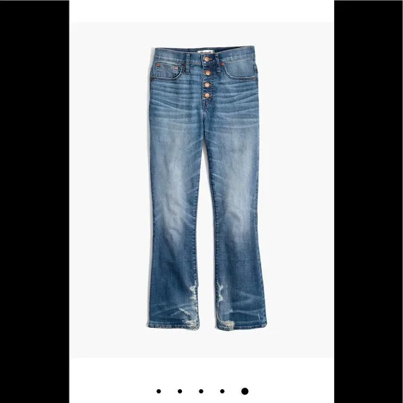 MADEWELL Cali Demi-Boot Jeans in Bess Wash: Button-Front Edition