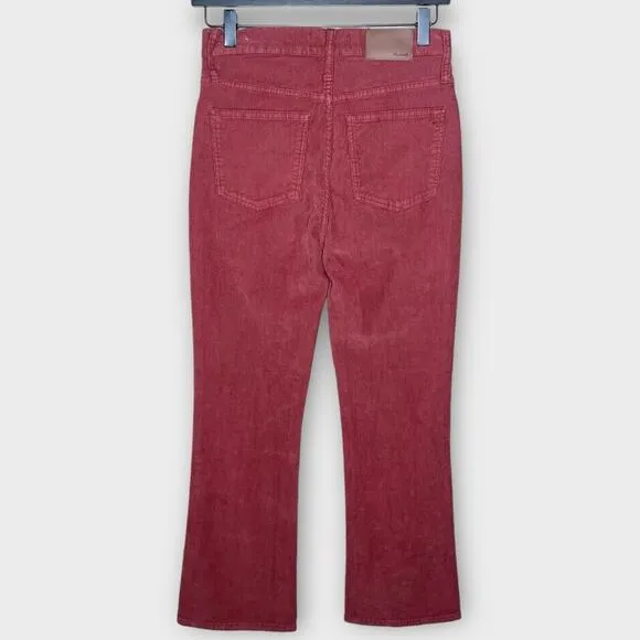 MADEWELL Cali Demi-Boot Jeans in Corduroy Size 25 Button-Front Edition Cinnamon
