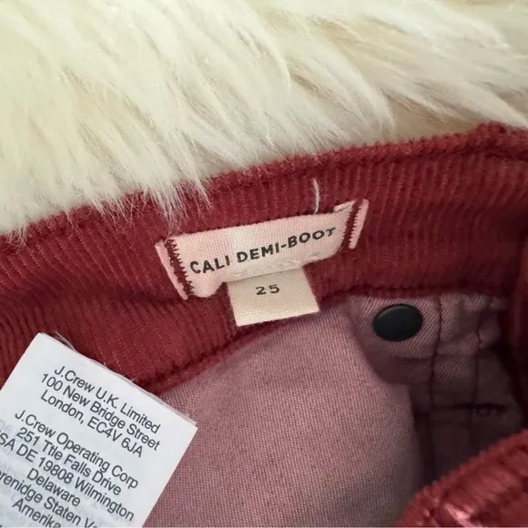 Madewell Cali Demi-Boot Jeans in Corduroy:Button-Front Edition Size 25