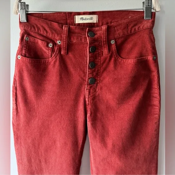 Madewell Cali Demi-Boot Jeans in Corduroy:Button-Front Edition Size 25