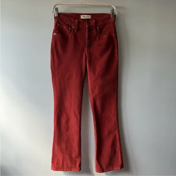 Madewell Cali Demi-Boot Jeans in Corduroy:Button-Front Edition Size 25